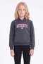 Girl's Printed Kangaroo Pocket Long Sleeve Hooded Sweatshirt - 5