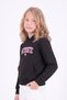 Girl's Printed Kangaroo Pocket Long Sleeve Hooded Sweatshirt - 2