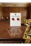 2 Pack Jewellery Set- Gold-Tone Chain necklace and matching stud earrings Included, Red & White Matching Set. - 4