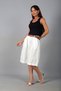 Women's Elastic Waist Pocketed Knee Length Bermuda Italian Cotton Shorts - 3