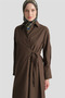 Lacing Detailed Dress Cocoa - 5