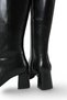 Lyra Sola Women's Pointed Toe Heeled Boots 0012620 Black Leather - 4
