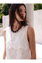 Original Oval Collar Embroidered Blouse - 3