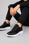 Alba Men's Casual Sneaker - Ultra Light Flexible Sole Sports Shoes - Black-White - 3