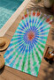 Rainbow Spiral Tie-Dye Patterned 70X150 Beach Towel - Cotton Bath Towel - 3
