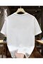 Men's White Oversize T-Shirt - Letter m Printed, Modern Design - 2