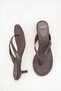 Women's Detailed Heeled Sandals with Flip-Flop Detail, Bitter Brown Skin - 5