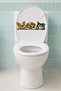 Toilet Sticker Three Cute Dogs: Sneaky, Winking, and Grumpy Fun Bathroom Sticker Set - 7
