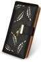 Women's wallet foldable PU leather coin purse card slots.