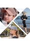 Women's wide brim sun hat 10cm 50-56cm pleated stretch UV. - 4