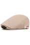 Openwork mesh beret orange breathable lightweight unisex adjustable.