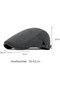 Adjustable retro flat-top beret, men's style - unisex newsboy cap simple solid color stylish baseball warm - 5