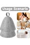 sauna hats, men's felt women's shower caps, fun (grey) - 4