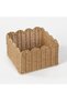 Marketplace Frill Rattan Storage Basket, Square - Natural - 8