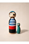 Natural Wooden Peg Doll- Pirate