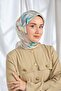 Twill Silk Scarf Abstract Gray - 4