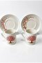 Modern Porcelain Belora Pattern 2-Person Coffee Cup Set 4 Pieces - 4