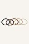Women's 5-Piece Metal Detailed Elastic Hair Accessory Set I3633Axns - 2