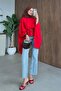 Fenti Cape Blouse Red - 3