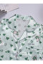 Multi-Color Bear and Heart Print Shirt and Shorts Pajama Set - 2