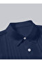 Men Navy Blue Pleated Spread Collar Shirt - 3