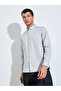 Grey Solid Textured Regular Fit Shirt - 3