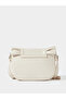 Cream Ruched Saddle Shoulder Bag - 4