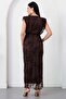 Oval collar buckle glitter dress grs4113 - 8