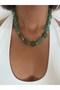 A Wonderful Handmade Bone Necklace with a Combination of Khaki and Gold - 2