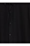 Özmarka New Season Black Slim Fit Textured Men's Shirt - 6