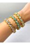 Crystal Stone Star Elastic Bracelet (Steel) Blue - 5