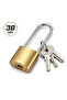 38mm Long Padlock Security Lock Durable Metal Door Cabinet Garage Warehouse Lock - 2