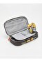 Anime Style Pencil Case for Kids, Large Capacity Multi-Function School Stationery Organizer, Black & Yellow - 3