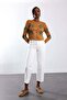 Ecru Belted Baggy Jean 3010 - 4