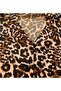 Women's Leopard Patterned Front Buttoned Shirt Collar 100% Cotton Milan Pajama Set - 7