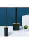 Wall Mountable Toilet Brush Set with Lid and Hanger, Soft Silicone Head Bx40 - 2