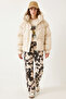 Women's Hooded Cream Coat