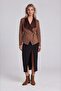 Suede Jacket with Side Accessory Detail - 2