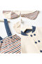 0-3 Months Baby Boy Hospital Release Set with Straps and Pants, 100% Cotton, Set of 5 - 3