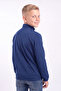 Boy's Basic Sweatshirt with Stand Collar and Zipper - 4