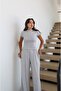 Gray Blouse Pants Kimono Set - 4