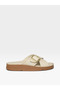 1360 Daily Buckle Poly Sole Comfortable Genuine Leather Slippers - 3