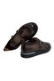 Gray Color Laceless Genuine Leather Men's Shoes - 2