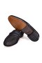 Black Color Laceless Genuine Leather Suede Men's Shoes - 3