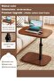 Side table, Small table for sofa and bed, C-shaped coffee table, Height Adjustable, 360° Rotatable Tabletop, Compact & Easy to Move. Suitable for living room, bedroom, study, student dormitory and all - 3