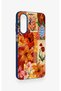 Samsung A26 Compatible Orange Lily Patterned Silicone Case - 3
