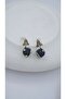 Blue Zircon Stone World Design Earrings - 3