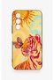 Samsung A54 Compatible Tiger of the Sun Patterned Silicone Case - 2