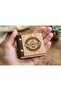 🌿   Mini Adventure Notebook with Wooden Cover, Leather Detail, Laser Engraved Gift - 2