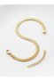 Steel Bracelet Gold Color Herringbone Chain Women's Bracelet Stylish Elegant Design - 4